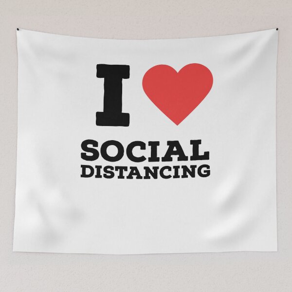 Item preview, I Love Social Distancing   designed and sold by Sutra-Lotus-Co.