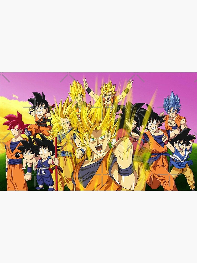 Dragon Ball Z - Goku Super Saiyan All Forms Photographic Print