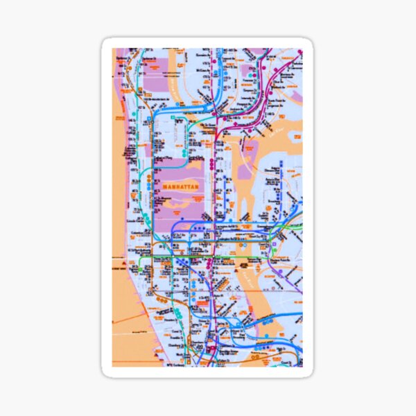 NYC Subway Map Sticker Sticker