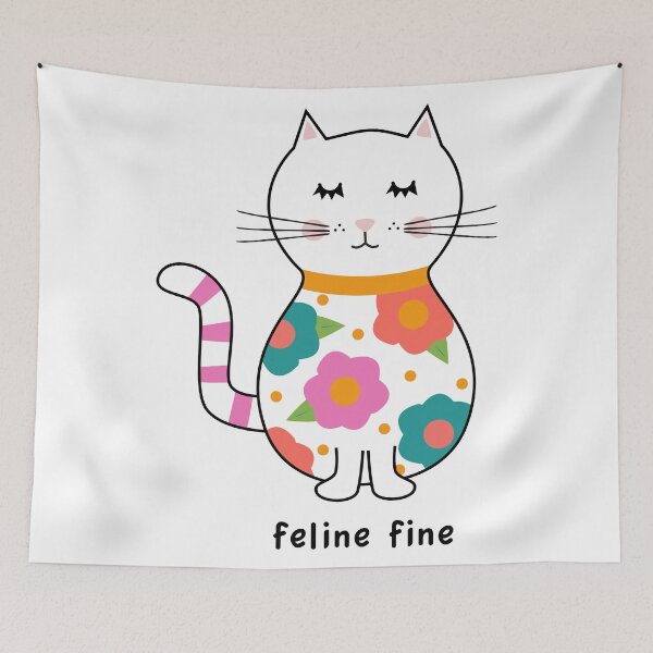Item preview, Feline Fine Flower Kitty designed and sold by CoralFoxDesigns.