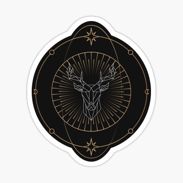 Geometric Deer Mandala Sticker