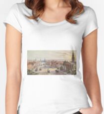 Camiseta entallada de cuello redondo Vintage Broadway NYC Artwork (1840)