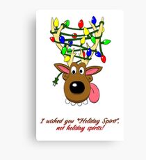 Holiday Spirit Card Canvas Print