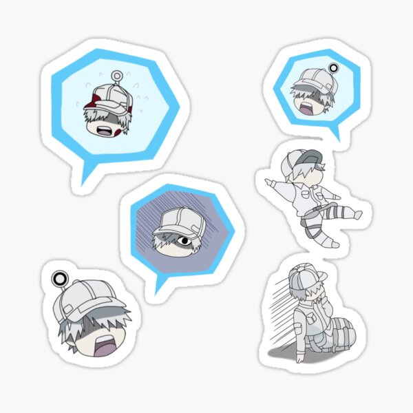 Item preview, White Blood Cell Sticker Pack - Cells at work! designed and sold by Drakken-blue.