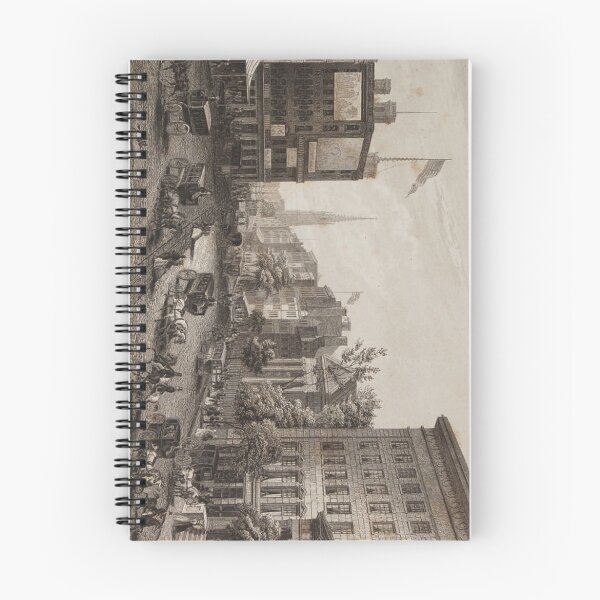 Item preview, Vintage Broadway NYC Illustration (1840) designed and sold by BravuraMedia.