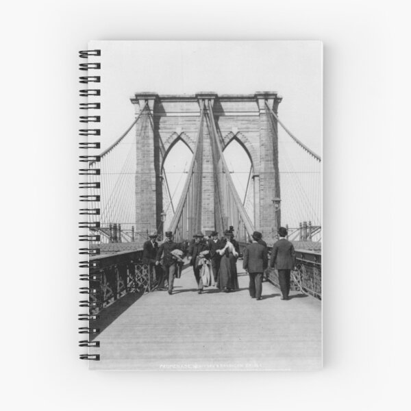 Item preview, Vintage Brooklyn Bridge Crossing Photograph (1898) designed and sold by BravuraMedia.