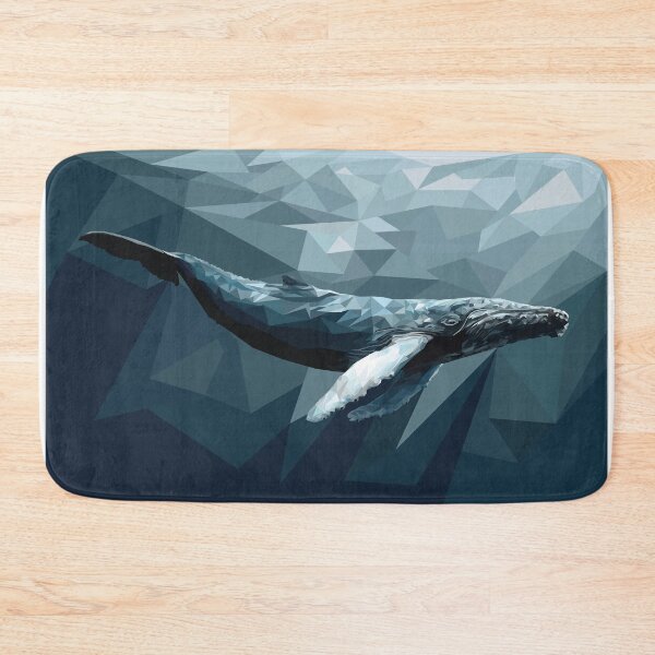 Item preview, Geometric Low Poly Whale designed and sold by A Lucas Studio.