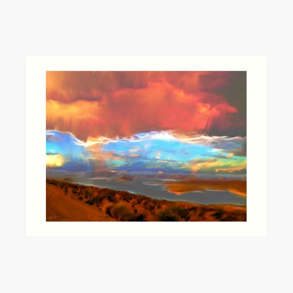 Lake Powell Rainfall Fractal Art Print