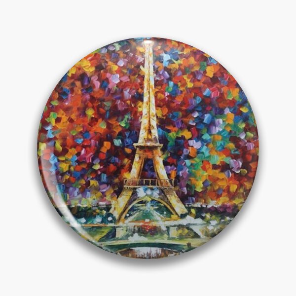 Item preview, Paris Eiffel Tower at night - oil painting on canvas designed and sold by MindChirp.