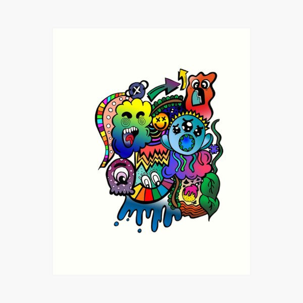 Kritzeleien IMAGINATION Kunstdruck