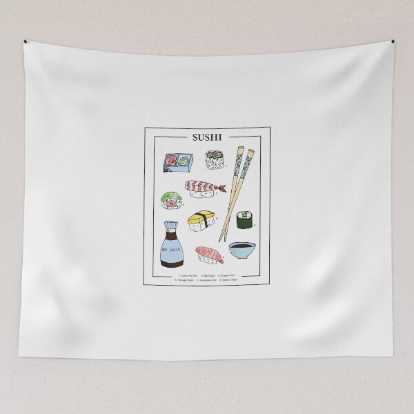 Item preview, sushi poster designed and sold by laurbrins.