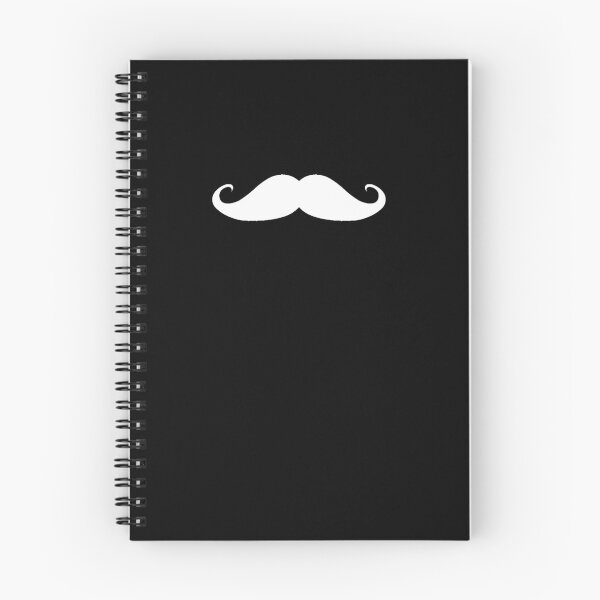 Item preview, Bigote blanco comedia rizada Stache rizado blanco sobre negro designed and sold by Draculaura2009.