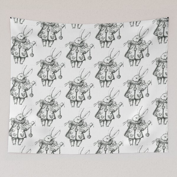 Item preview, White Rabbit in Queens Court, TeresaTown at Redbubble 2020,  Alice In Wonderland 2015 designed and sold by Mark Stansberry.