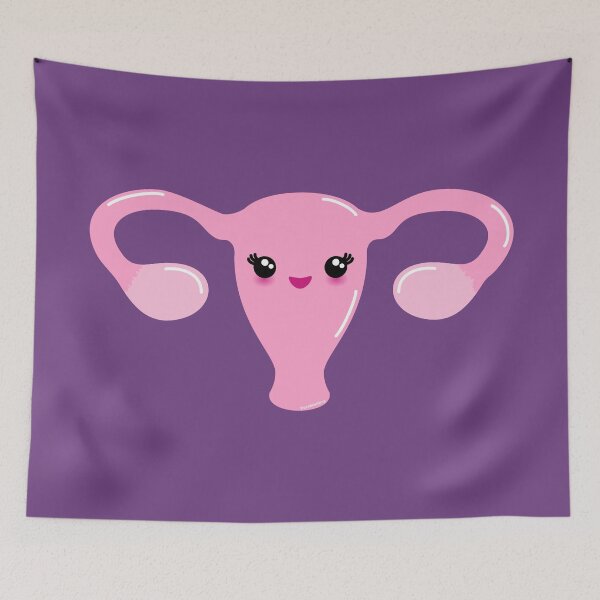 Item preview, Uterus and ovaries happy kawaii designed and sold by Pendientera.