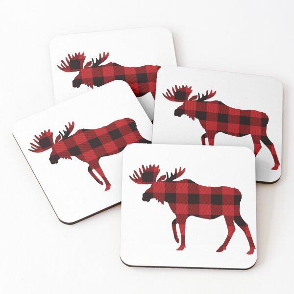 Item preview, Buffalo Plaid Moose designed and sold by Jenn Graham.