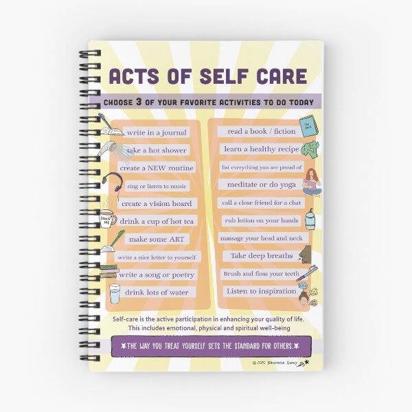 Item preview, Self Care Poster - Mindfulness - self help  designed and sold by Neurons  Away.