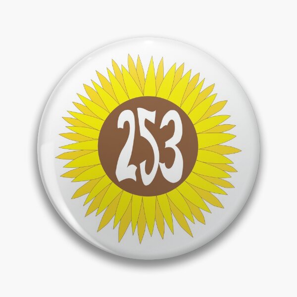 Item preview, Hand Drawn Washington Sunflower 253 Area Code designed and sold by itsrturn.