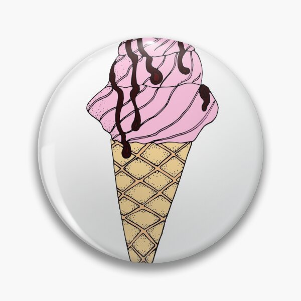 Item preview, pink ice cream cone designed and sold by laurbrins.