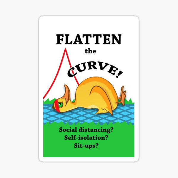 Flatten the Curve, Coronavirus Sticker