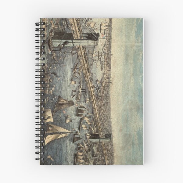 Item preview, Vintage Brooklyn Bridge Illustration (1883) designed and sold by BravuraMedia.