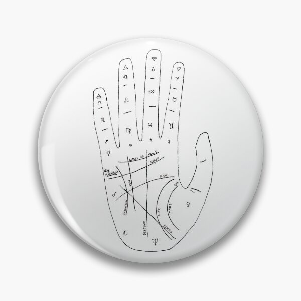 Item preview, Palmistry Chart Illustration designed and sold by Kris Orion Rose.