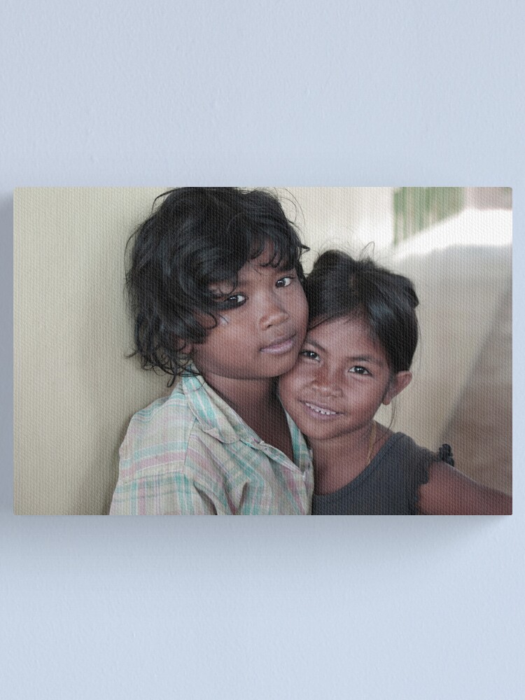 Alternate view of cambodian battambang street kids Canvas Print