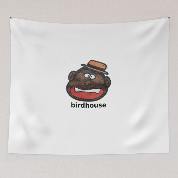 Item preview, Vintage Birdhouse Tony Hawk Bird House Hook Ups Skate Brand Cartoon Hookups Hook-Ups Monkey Ape Man designed and sold by jackyboi.