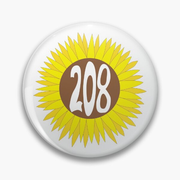 Item preview, Hand Drawn Idaho Sunflower 208 Area Code designed and sold by itsrturn.
