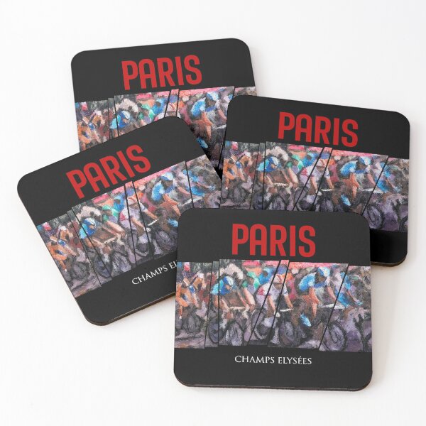 Aperçu de l'œuvre Cyclistes de Paris - Champs Elysées créée et vendue par Marco Serrot Style.