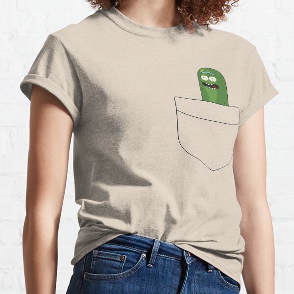 Pickle Rick Pocket Space Classic T-Shirt