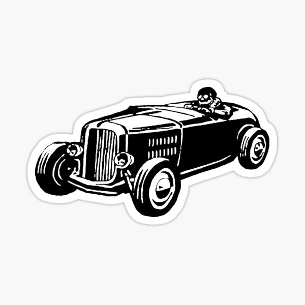 logo voiture flamme muscle car hot rod vintage cer' Autocollant