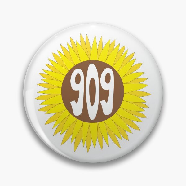Item preview, Hand Drawn California 909 Area Code Sunflower designed and sold by itsrturn.