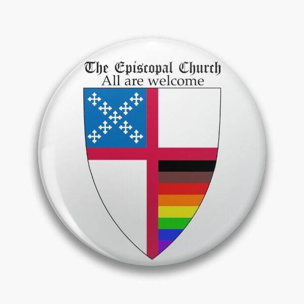 Vista previa del artículo con la obra «Escudo de la Iglesia Episcopal con 8 colores Rainbow Pride 3», diseñado y vendido por litmusician.