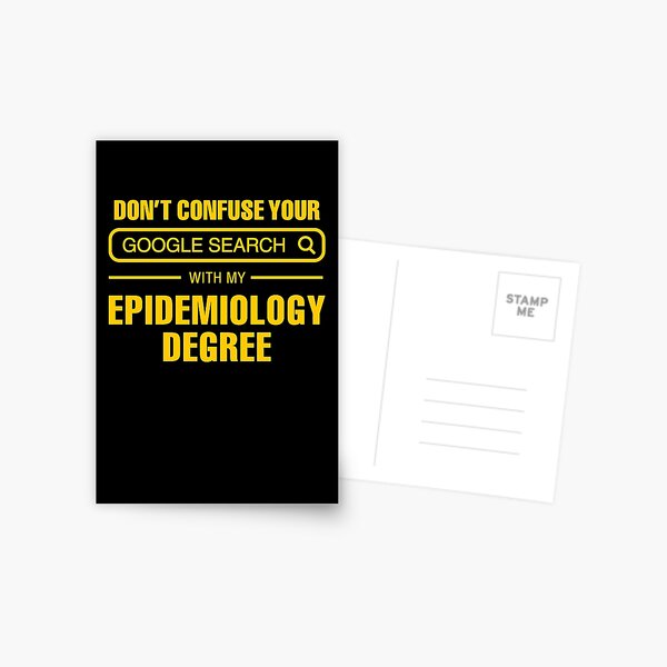 Epidemiology Degree vs Google Search Postcard