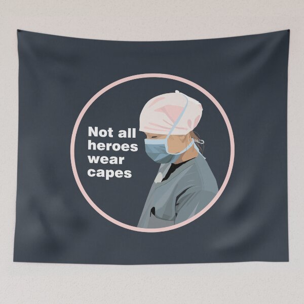 Item preview, Nurses - Not All Heroes Wear Capes designed and sold by Eye on the Blueline.