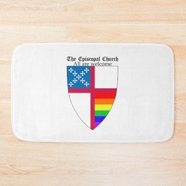 Item preview, Episcopal Church Shield with Rainbow Pride Horizontal Stripes 1 designed and sold by litmusician.