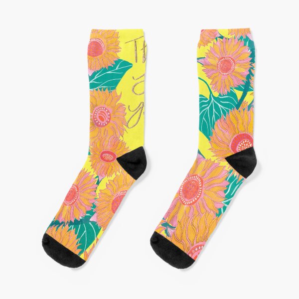 This Too Shall Pass with Sunflower Painting Socks