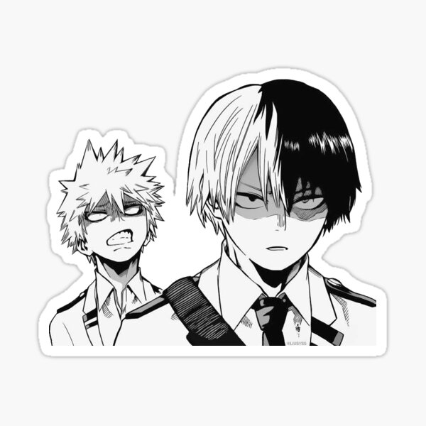 Bakugo Katsuki et Todoroki Shoto en colère Sticker