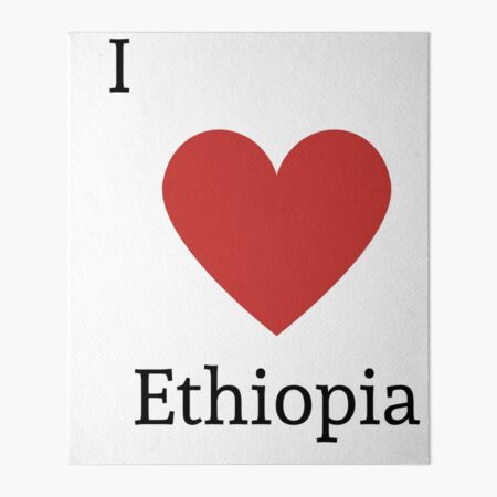 I Love Ethiopia Art Board Print for Sale by temu