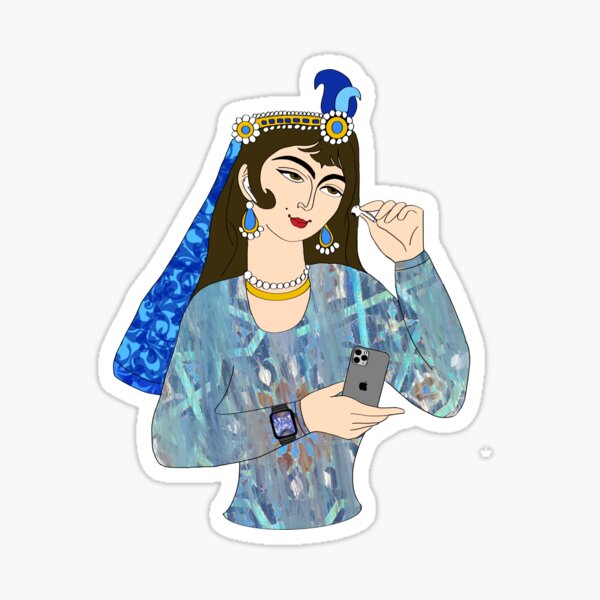 Modern Qajar Princess Sticker
