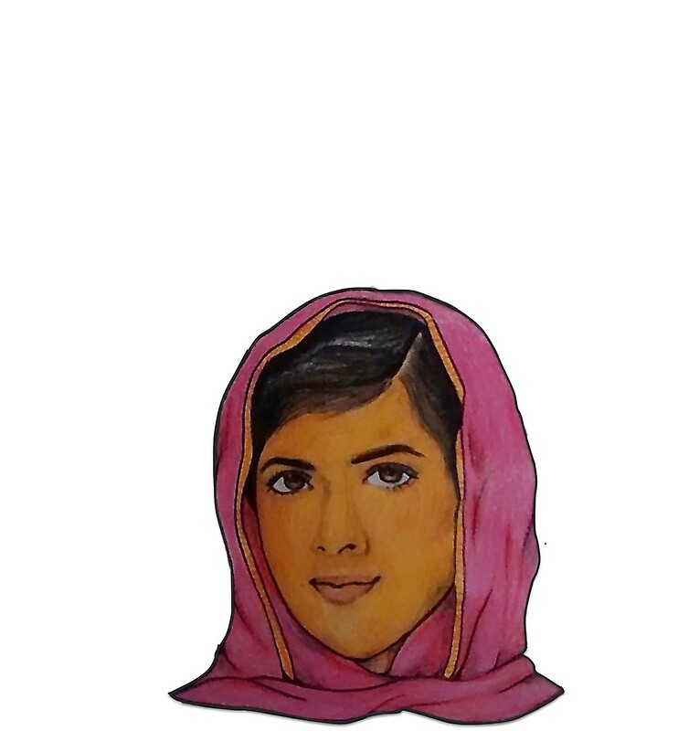 "Malala Yousafzai drawing" by clarenceg Redbubble