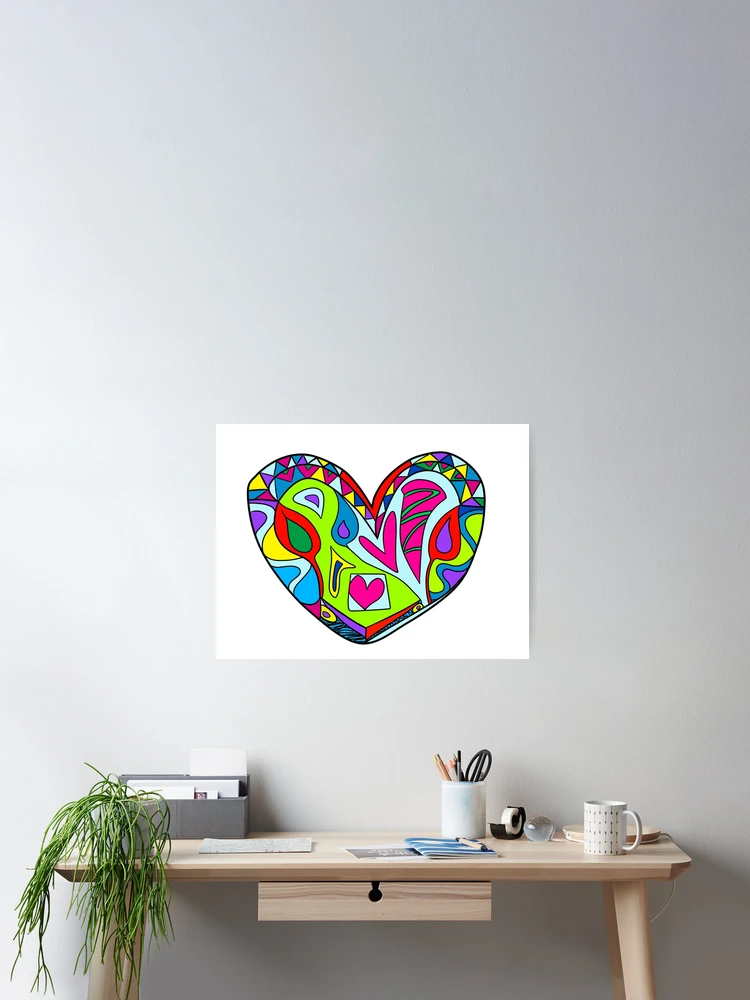 Thumbnail 2 of 3, Poster, Multi Rounded Heart designed and sold by VazMasDesign.