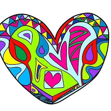 Artwork thumbnail, Multi Rounded Heart by VazMasDesign