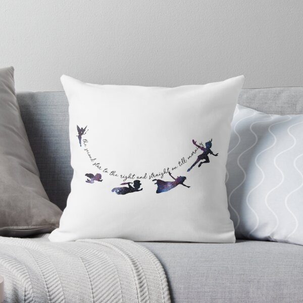 Peter Pan - The Second Star to the Right Throw Pillow