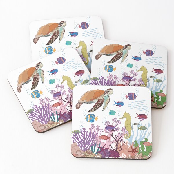 Item preview, "Underwater Friends" Underwater Turtle/Fish Pattern designed and sold by Sandra Vincent.
