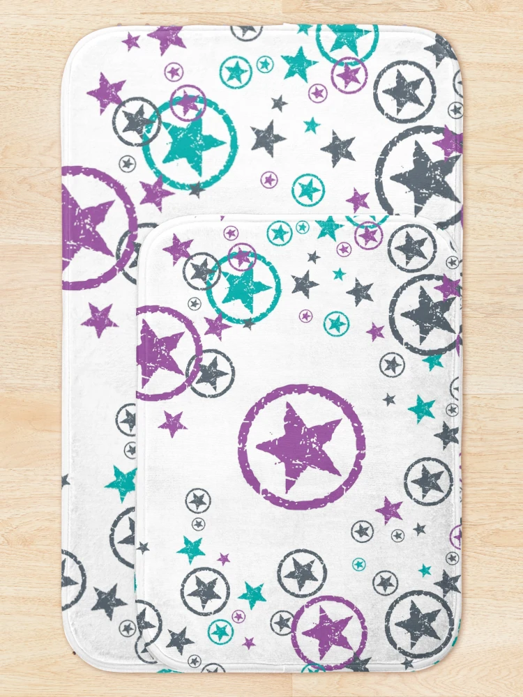 Thumbnail 5 of 6, Bath Mat, Exploding star pattern designed and sold by Vaughan Duck.
