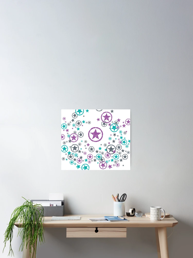 Thumbnail 2 of 3, Poster, Exploding star pattern designed and sold by Vaughan Duck.