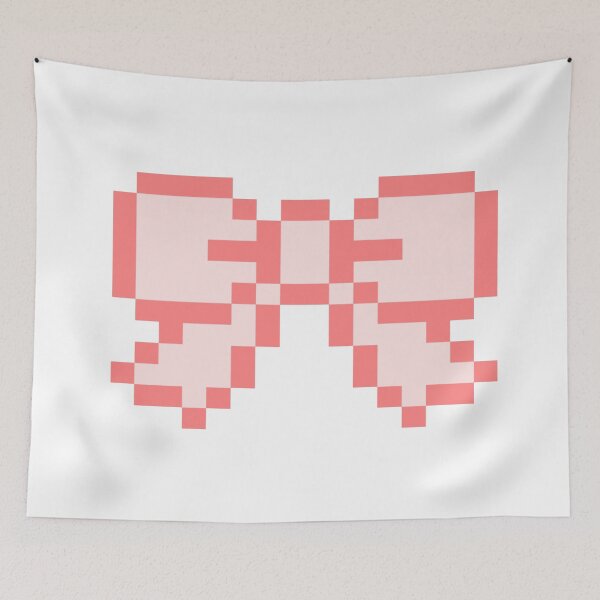 Item preview, Kawaii pink pixel art bow designed and sold by AlexJaneLively.