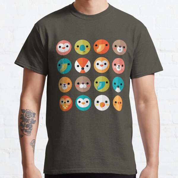 Smiley Faces - Cute Animal Faces Classic T-Shirt