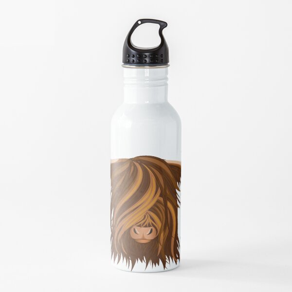 La cabeza de un Yak. Botella de agua